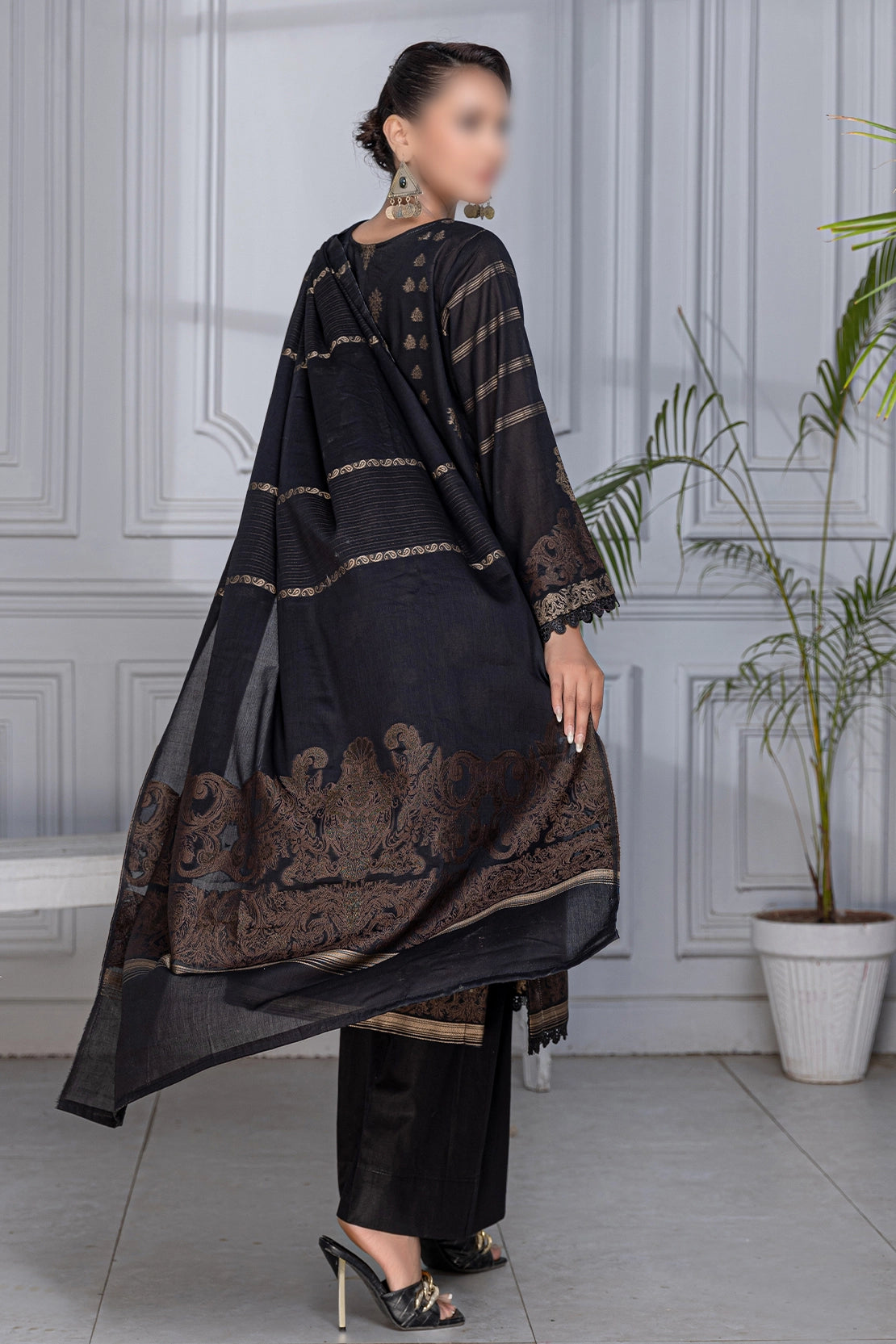 3 Piece - Jacquard Brosha Lawn - RimJim 303
