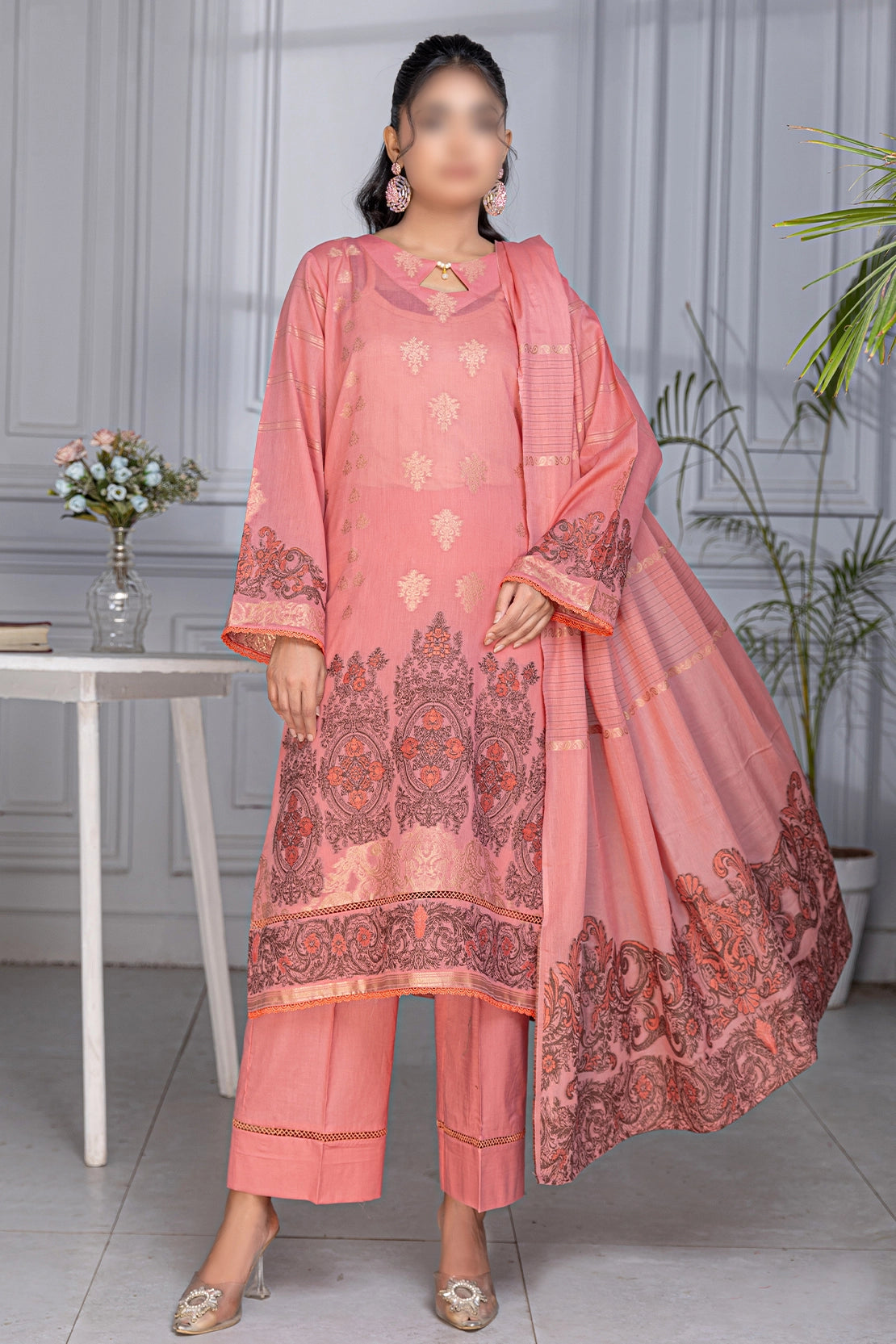 3 Piece - Jacquard Brosha Lawn - RimJim 304
