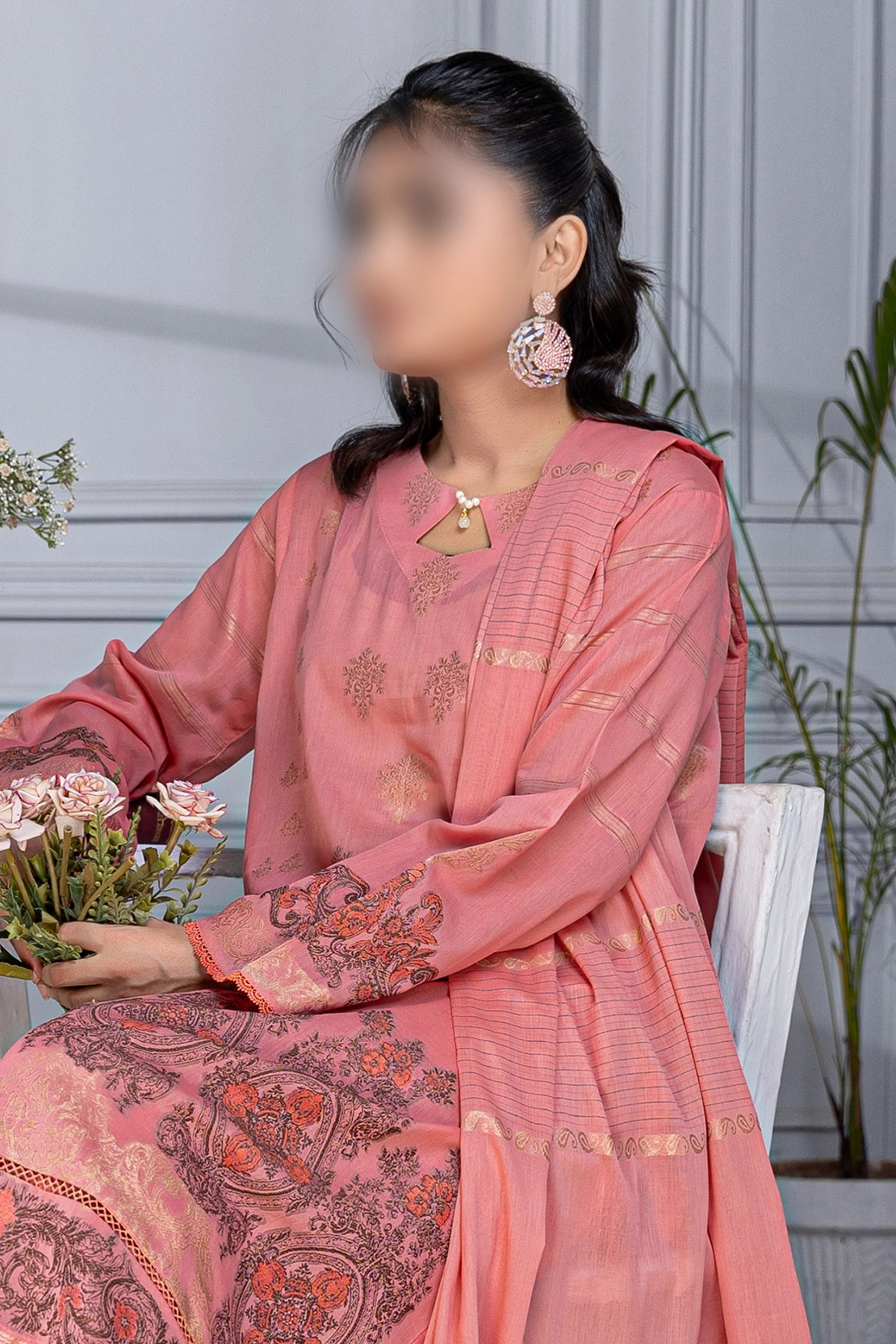 3 Piece - Jacquard Brosha Lawn - RimJim 304
