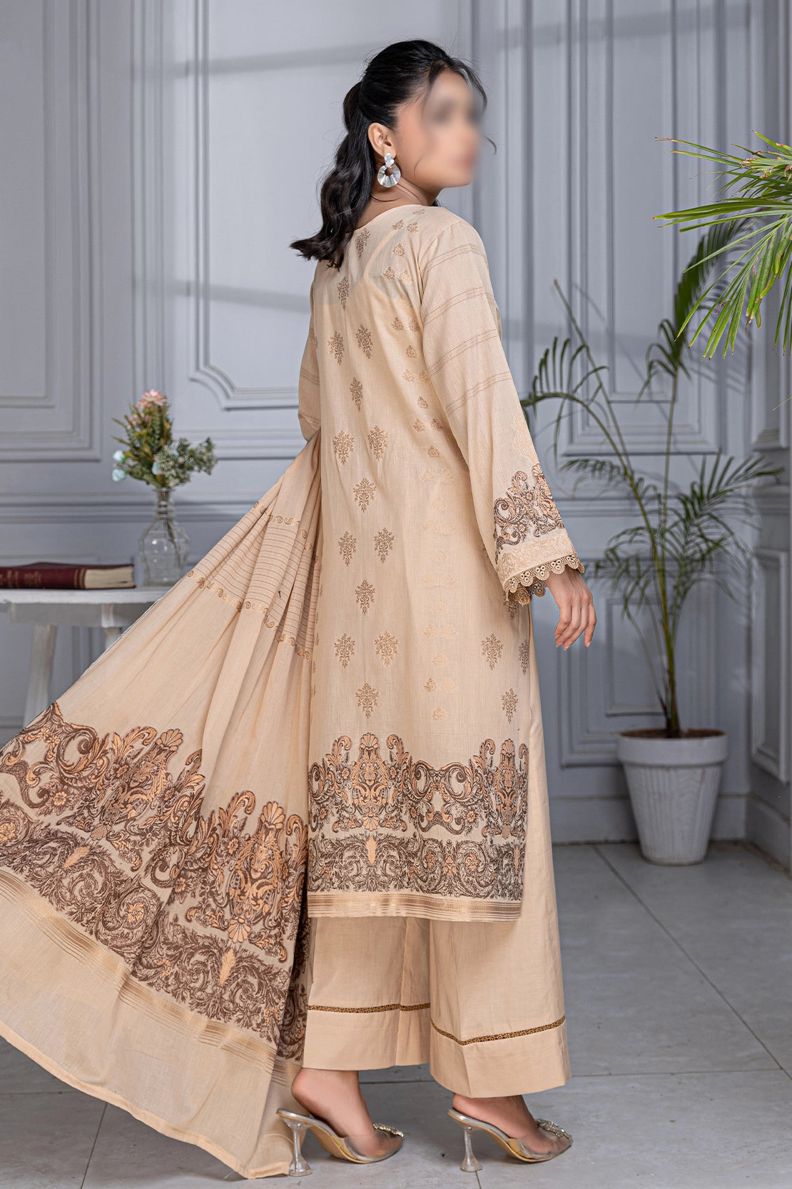 3 Piece - Jacquard Brosha Lawn - RimJim 305