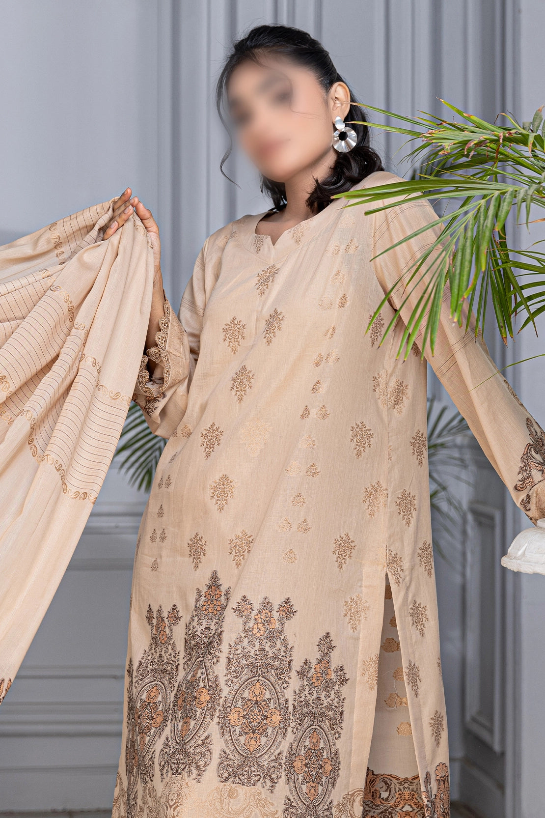 3 Piece - Jacquard Brosha Lawn - RimJim 305