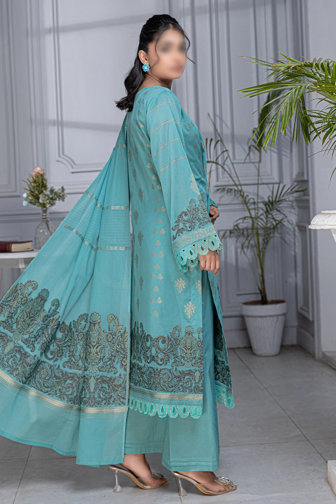 3 Piece - Jacquard Brosha Lawn - RimJim 306