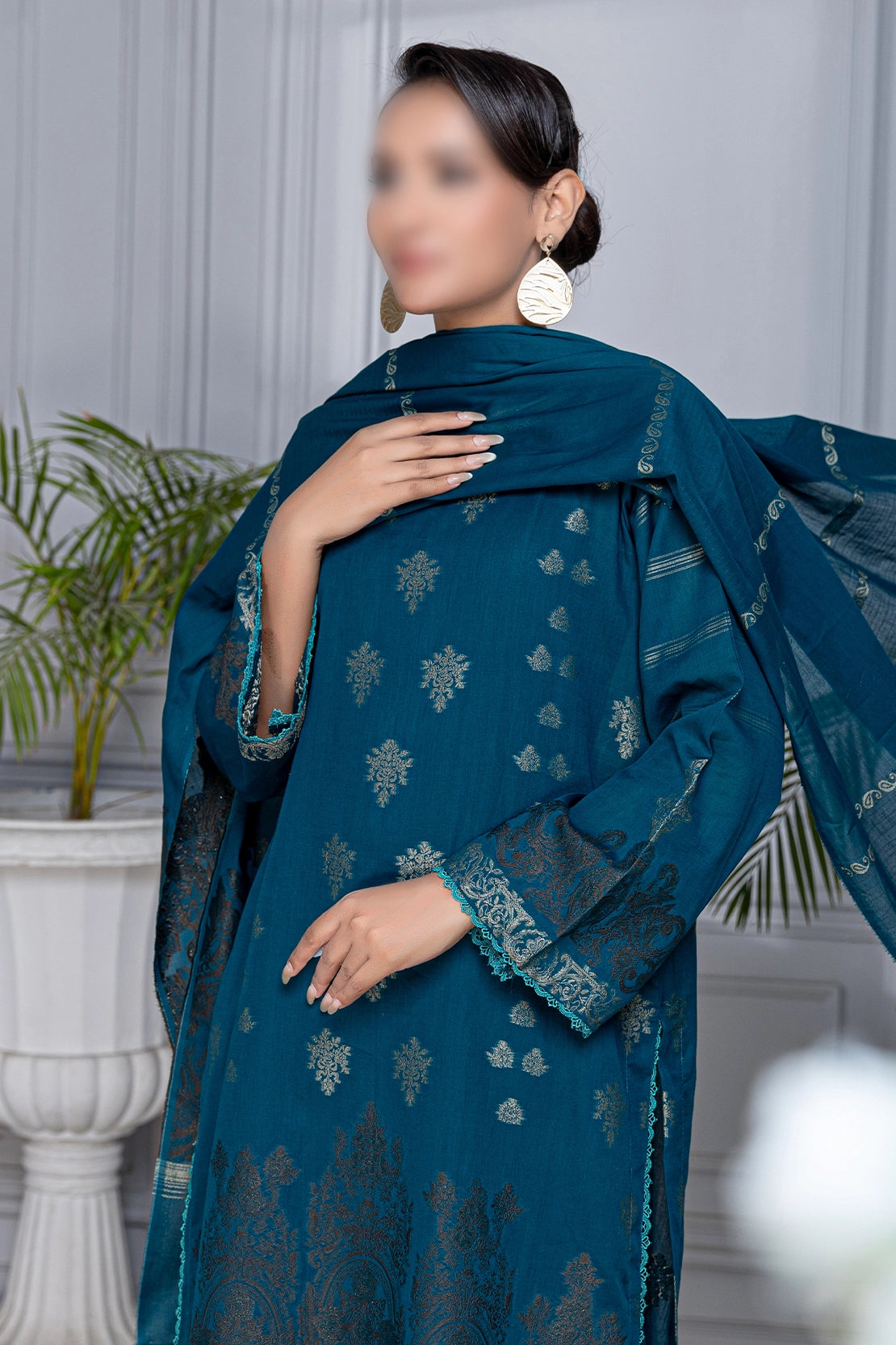 3 Piece - Jacquard Brosha Lawn - RimJim 307