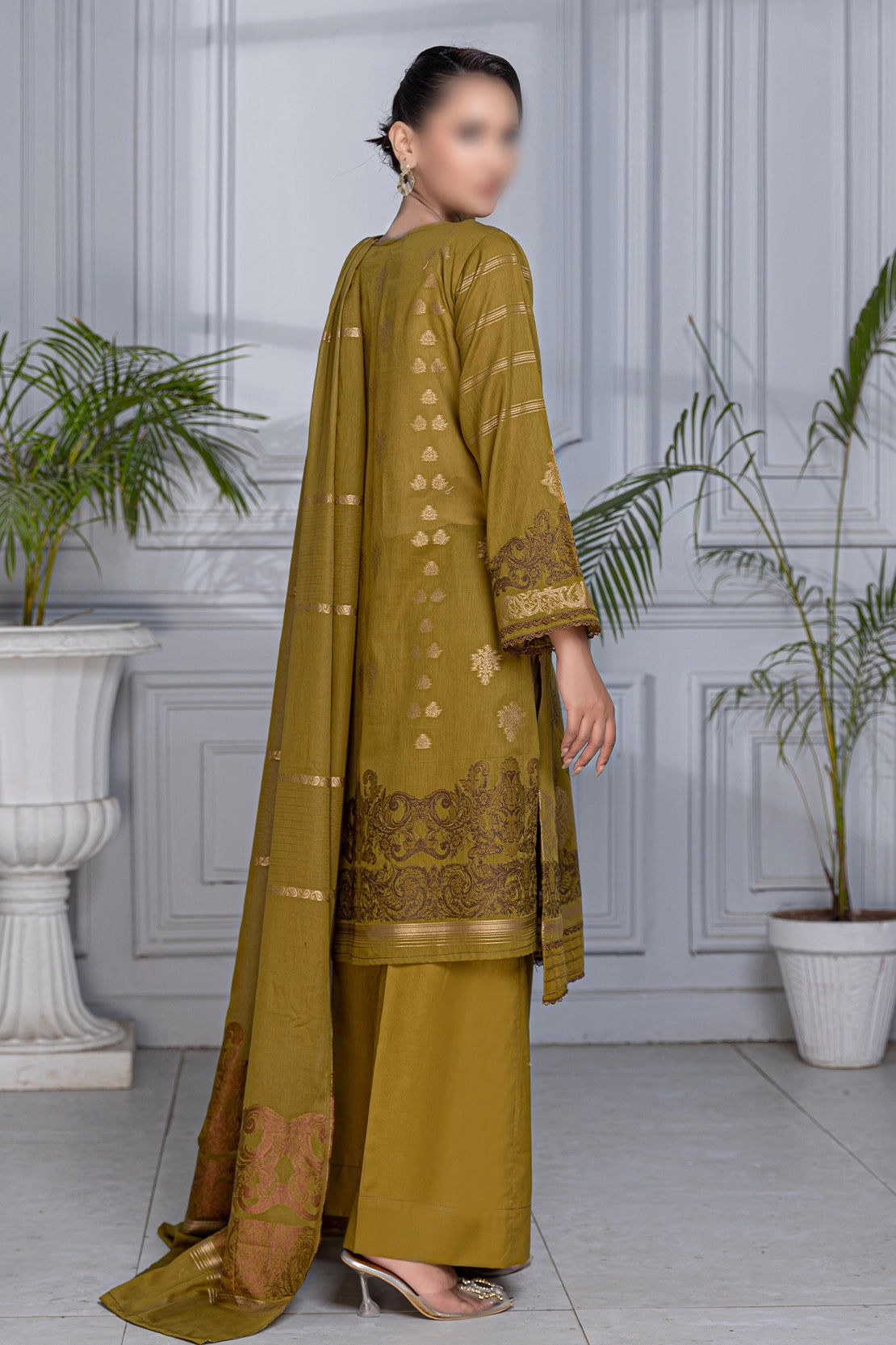3 Piece - Jacquard Brosha Lawn - RimJim 308