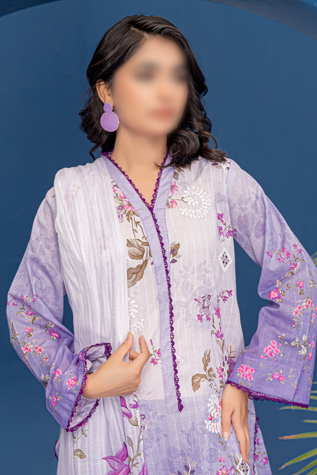 3 Piece - Embroidered Lawn - Riwayat 208