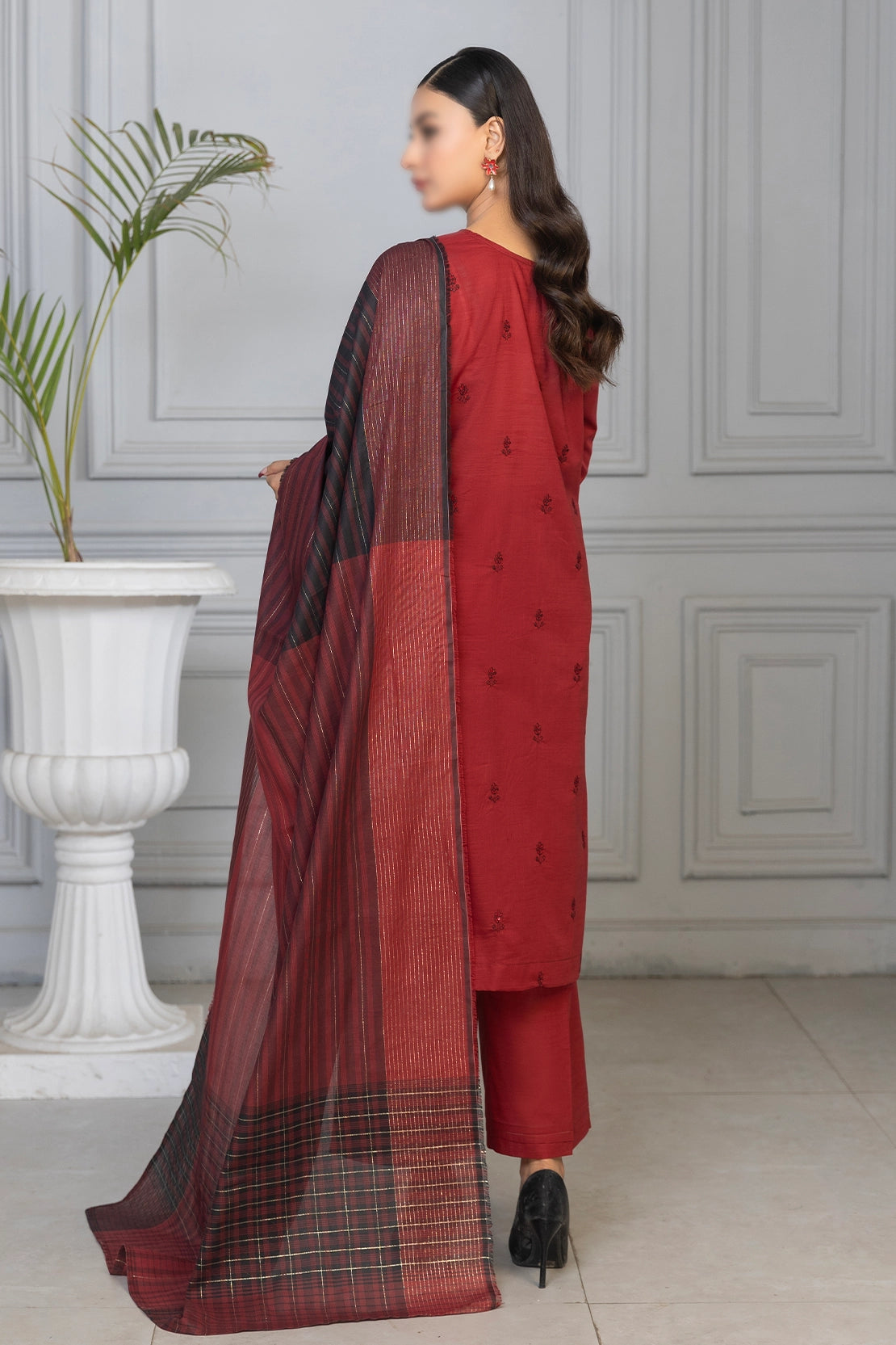 3 Piece - Embroidered Lawn - Roshni 102
