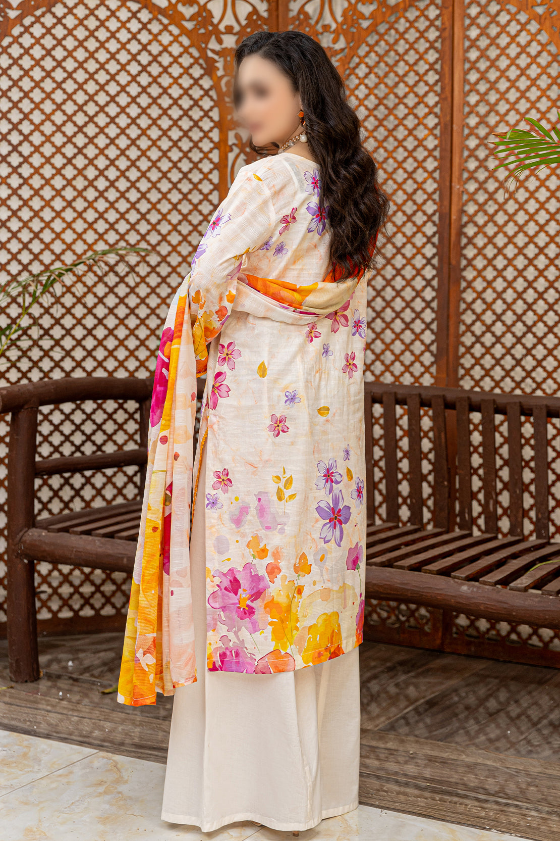 3 Piece - Embroidered Lawn - Sahil 106