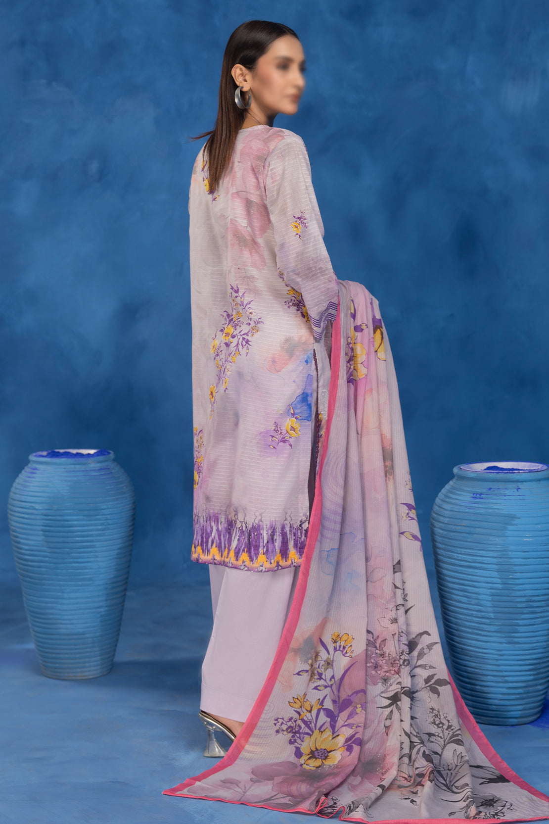 3 Piece - Embroidered Lawn - Sahil 207