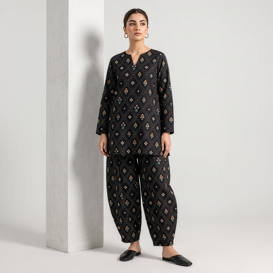 2 Piece - Digitally Printed Linen - D104