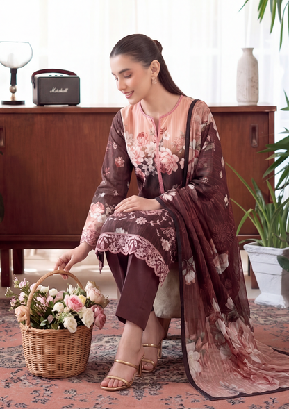 3 Piece - Embroidered Lawn - Fantak V303 - 10