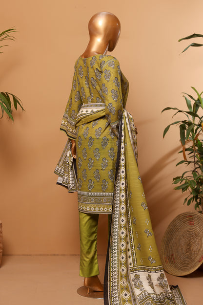 3 Piece - Embroidered Khaddar - D209