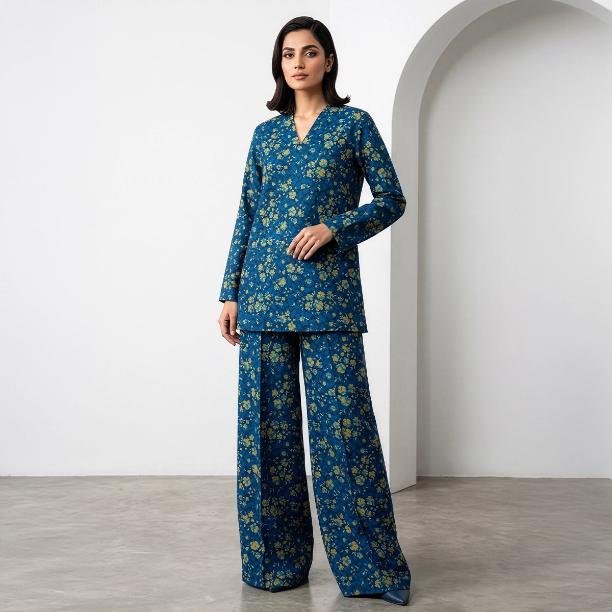 2 Piece - Digitally Printed Linen - D108