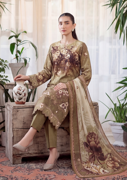 3 Piece - Embroidered Lawn - Fantak V303 - 11