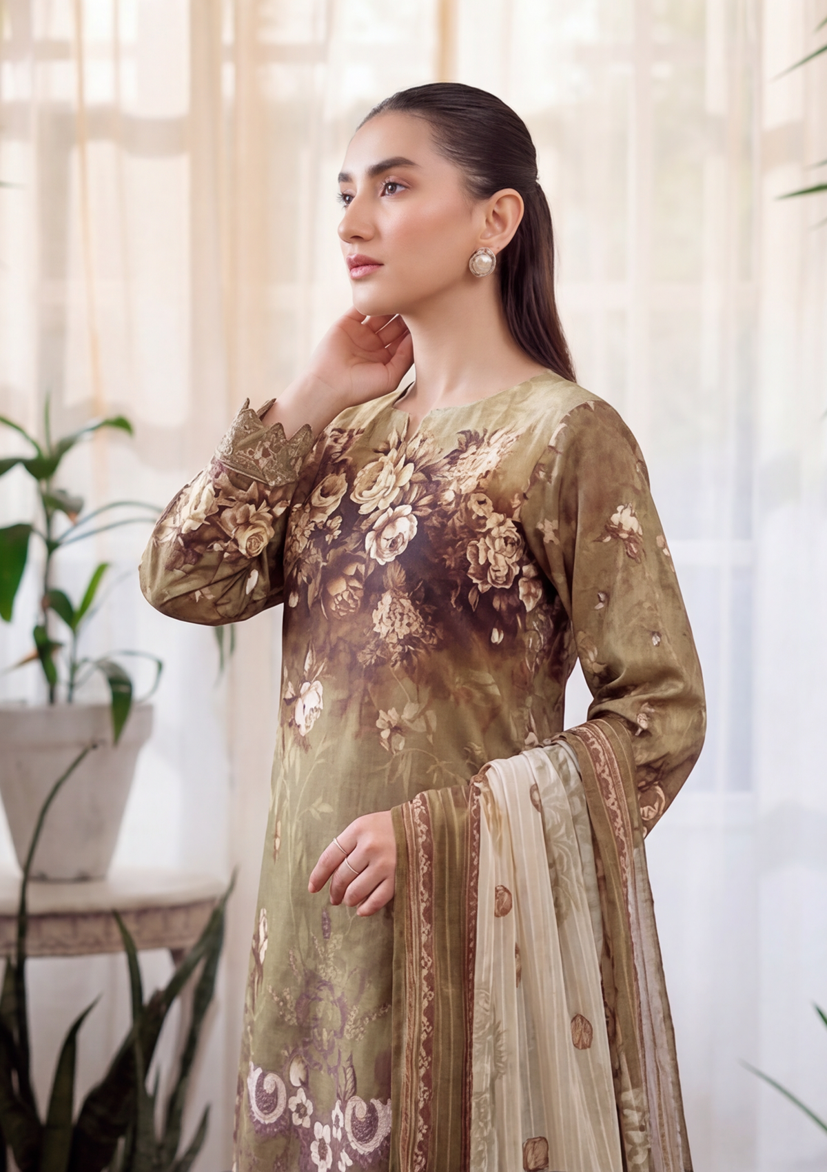 3 Piece - Embroidered Lawn - Fantak V303 - 11