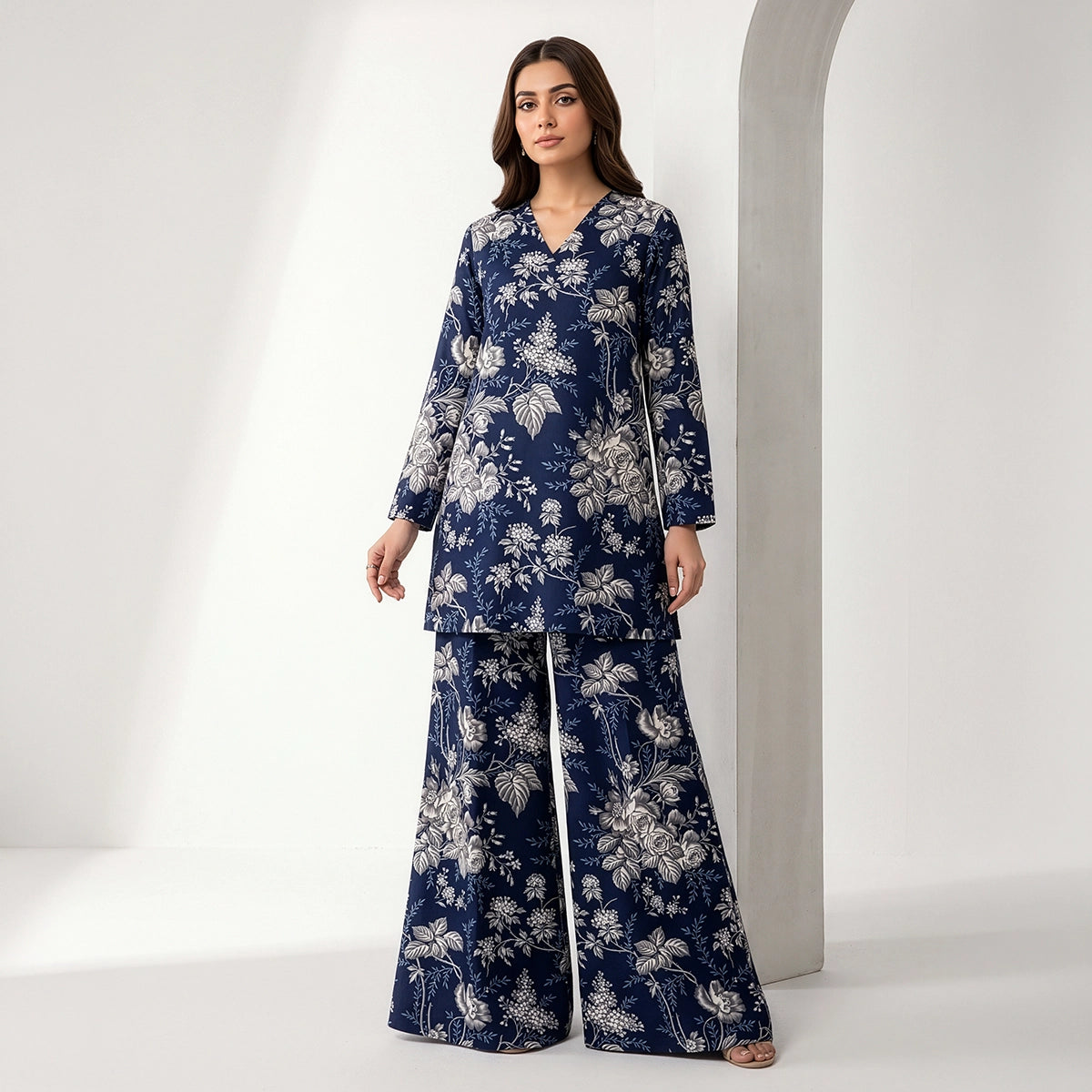 2 Piece - Digitally Printed Linen - D114