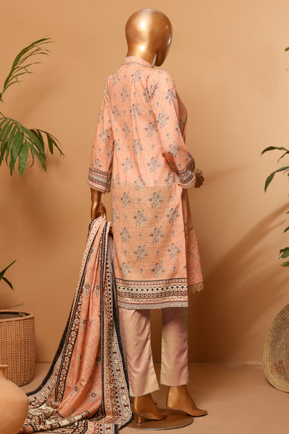 3 Piece - Embroidered Khaddar - D207