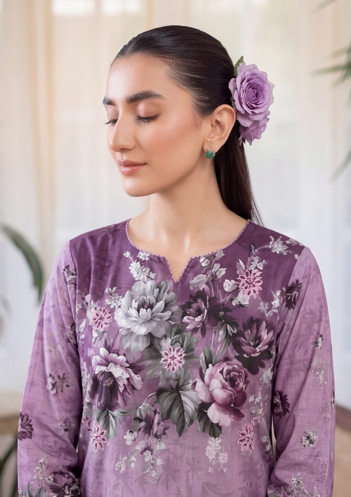 3 Piece - Embroidered Lawn - Fantak V303 - 01