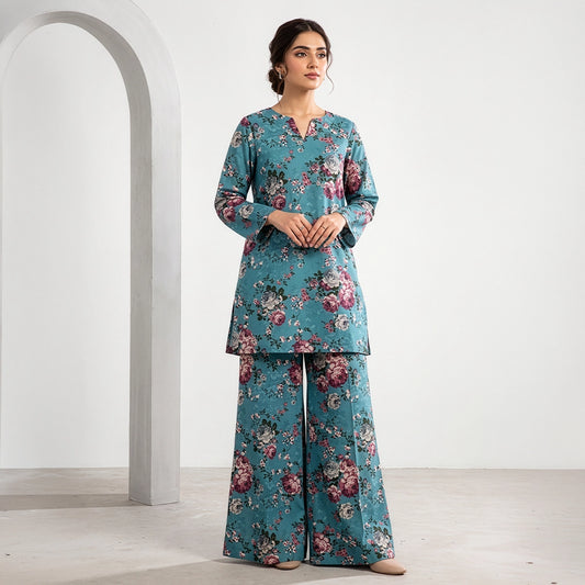 2 Piece - Digitally Printed Linen - D112