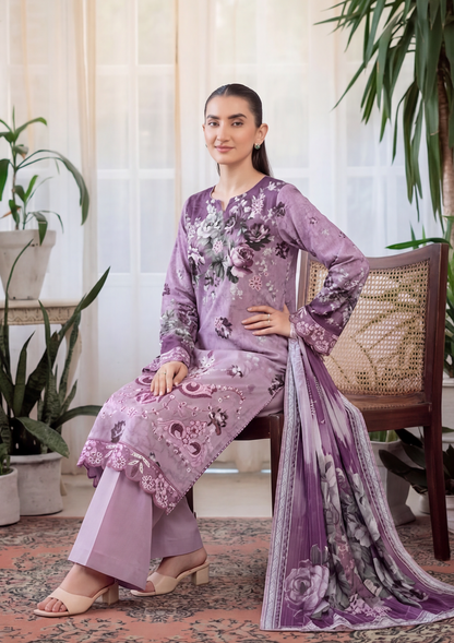 3 Piece - Embroidered Lawn - Fantak V303 - 01