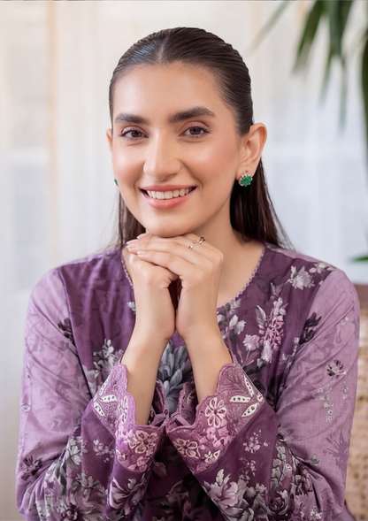 3 Piece - Embroidered Lawn - Fantak V303 - 01