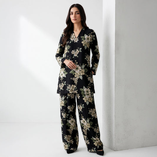 2 Piece - Digitally Printed Linen - D117