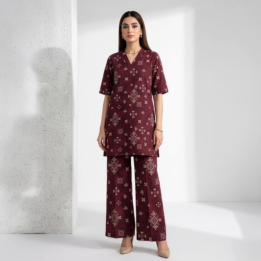 2 Piece - Digitally Printed Linen - D102