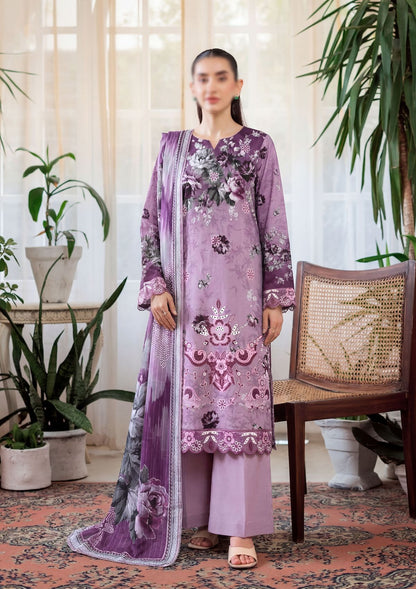 3 Piece - Embroidered Lawn - Fantak V303 - 01