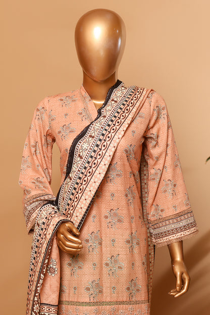 3 Piece - Embroidered Khaddar - D207