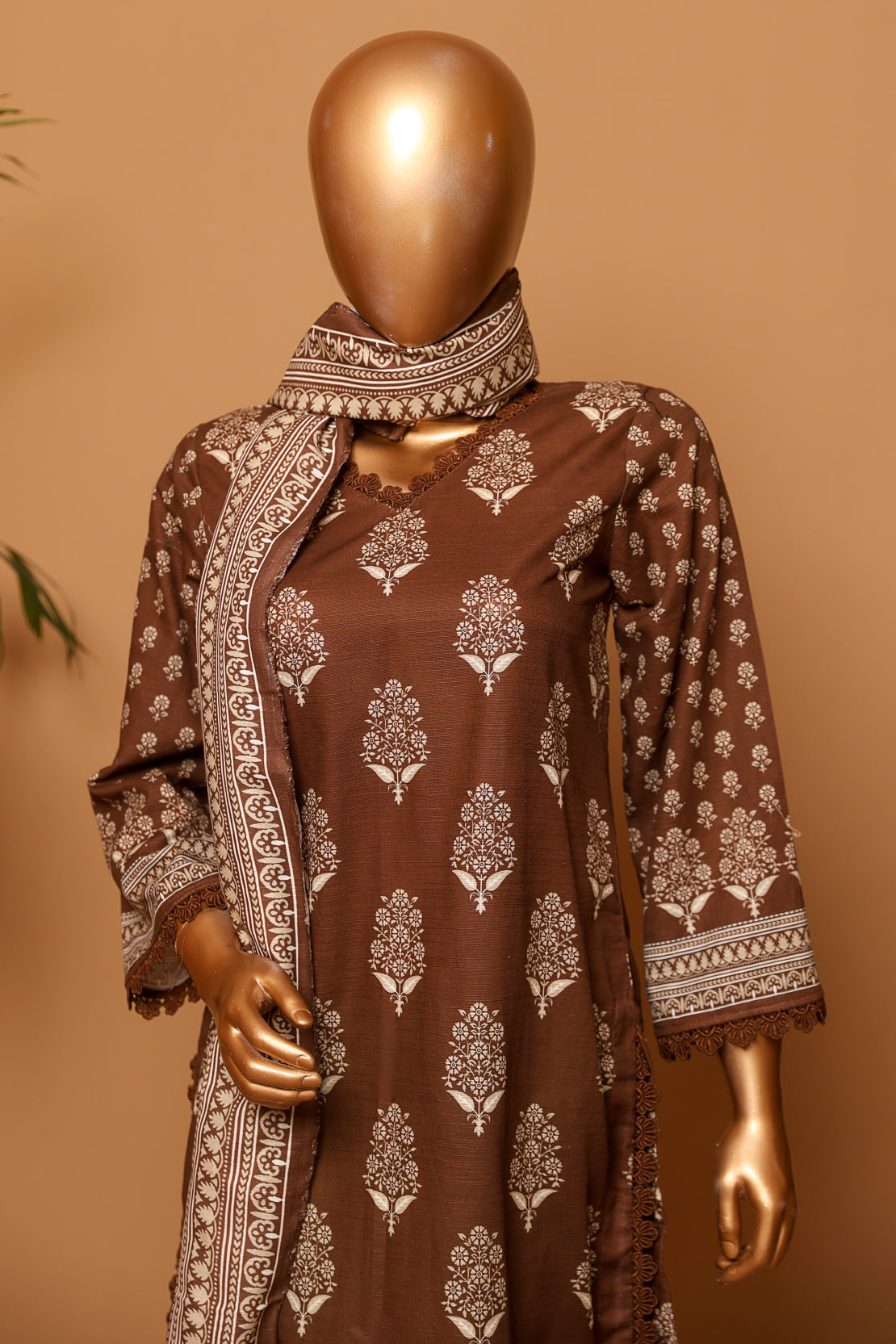 3 Piece - Embroidered Khaddar - D205