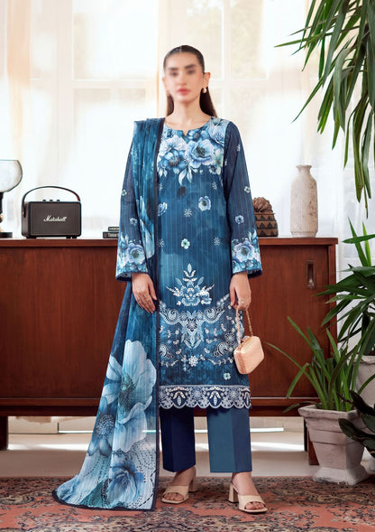 3 Piece - Embroidered Lawn - Fantak V303 - 02