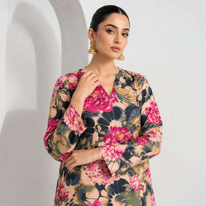 2 Piece - Digitally Printed Linen - D113