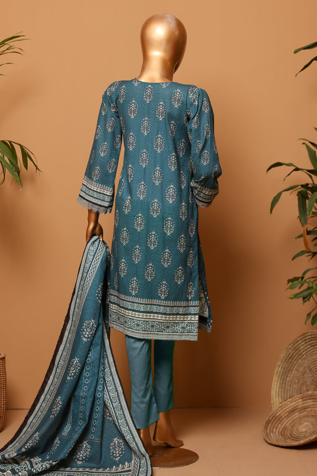 3 Piece - Embroidered Khaddar - D203