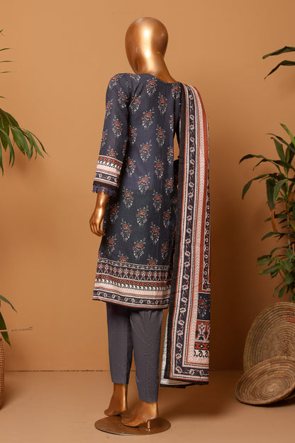 3 Piece - Embroidered Khaddar - D202