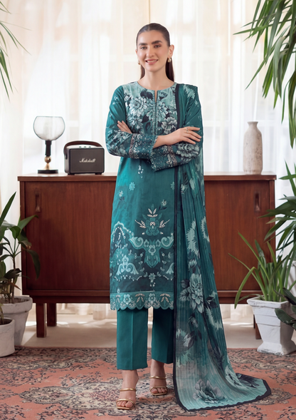 3 Piece - Embroidered Lawn - Fantak V303 - 03