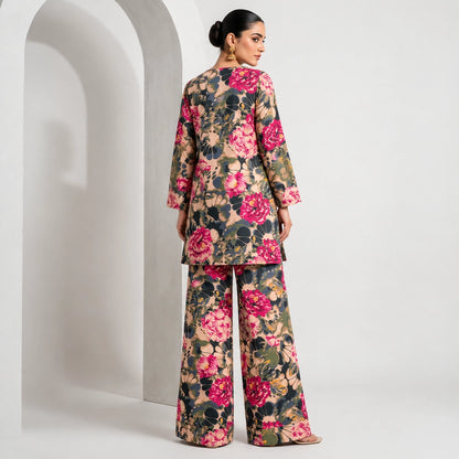2 Piece - Digitally Printed Linen - D113