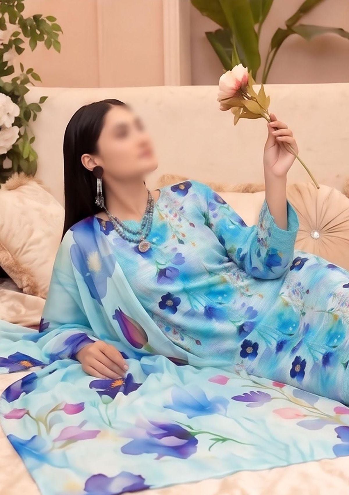 3 Piece - Embroidered Lawn - Fantak V177 - 03