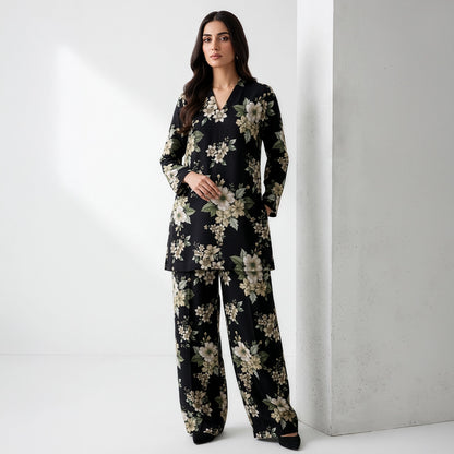 2 Piece - Digitally Printed Linen - D117