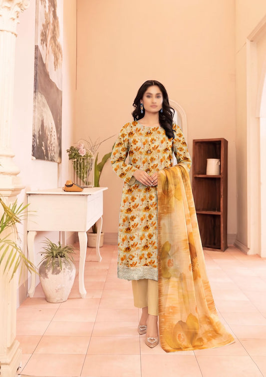 3 Piece - Embroidered Lawn - Fantak V177 - 05