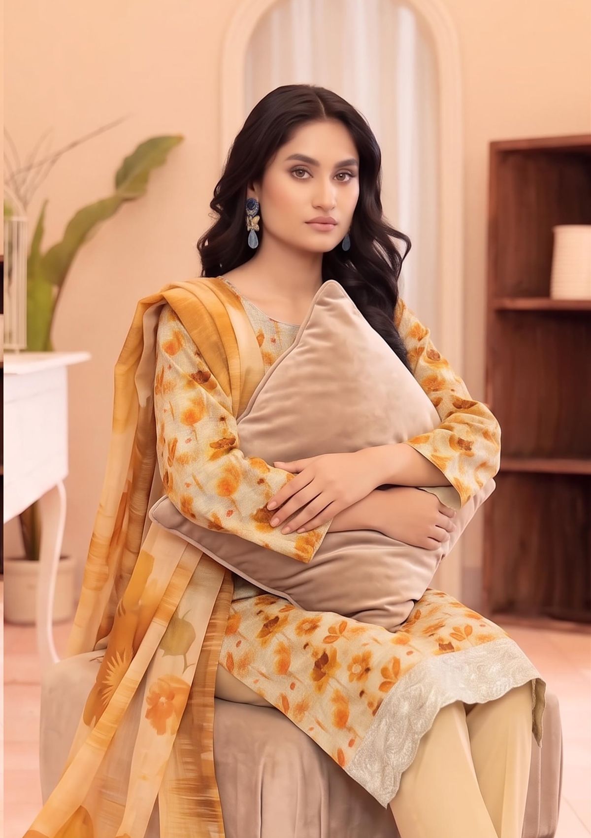 3 Piece - Embroidered Lawn - Fantak V177 - 05