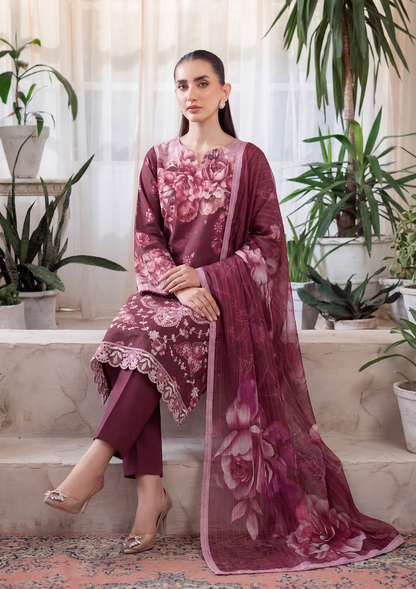 3 Piece - Embroidered Lawn - Fantak V303 - 06