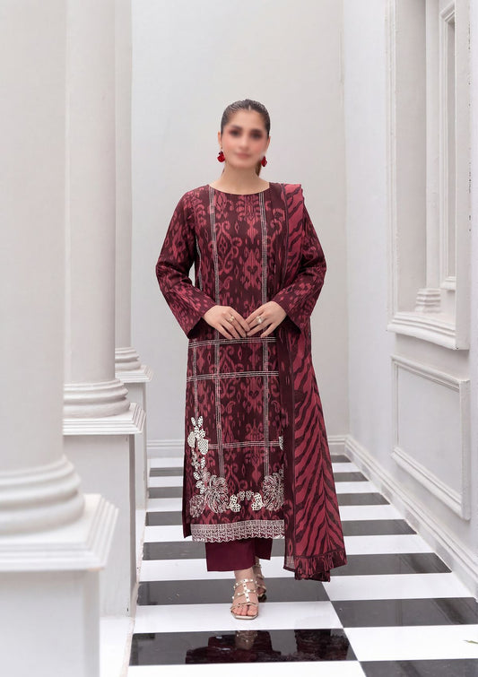 3 Piece - Embroidered Lawn - Fantak V156 - 6