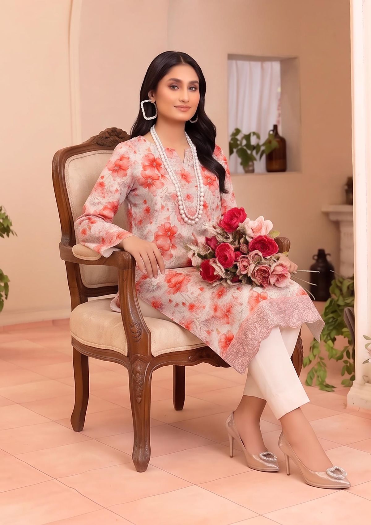 3 Piece - Embroidered Lawn - Fantak V177 - 06