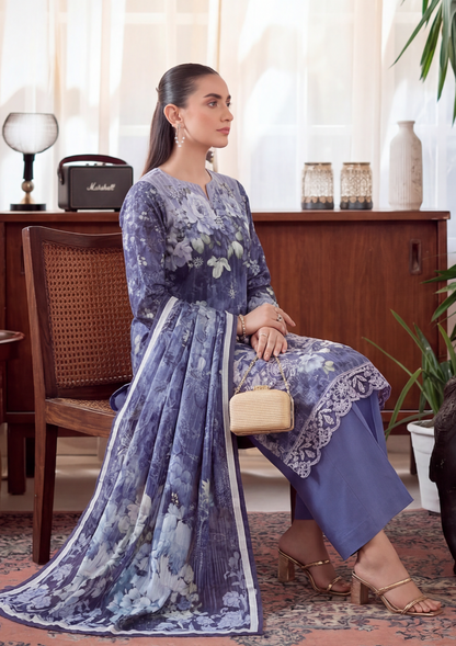 3 Piece - Embroidered Lawn - Fantak V303 - 07