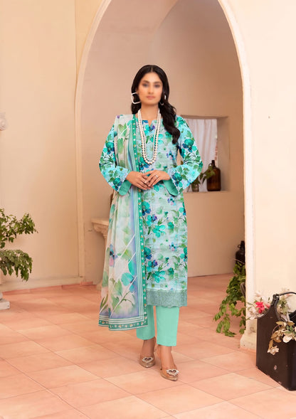 3 Piece - Embroidered Lawn - Fantak V177 - 07