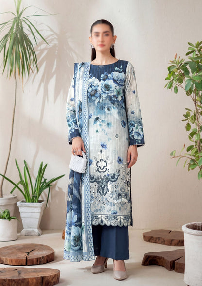 3 Piece - Embroidered Lawn - Fantak V303 - 08