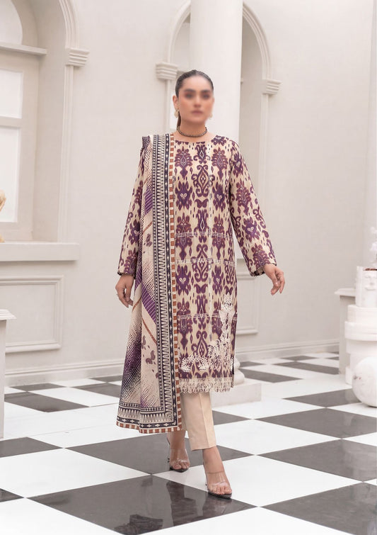 3 Piece - Embroidered Lawn - Fantak V156 - 8