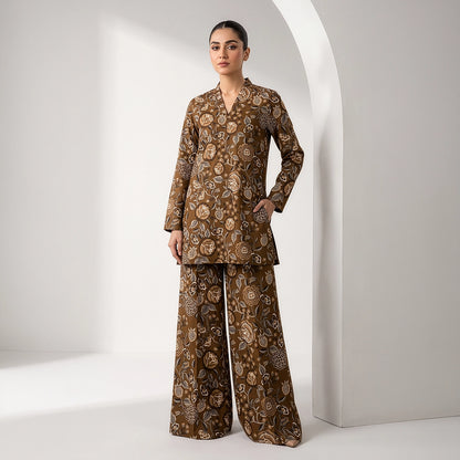 2 Piece - Digitally Printed Linen - D107