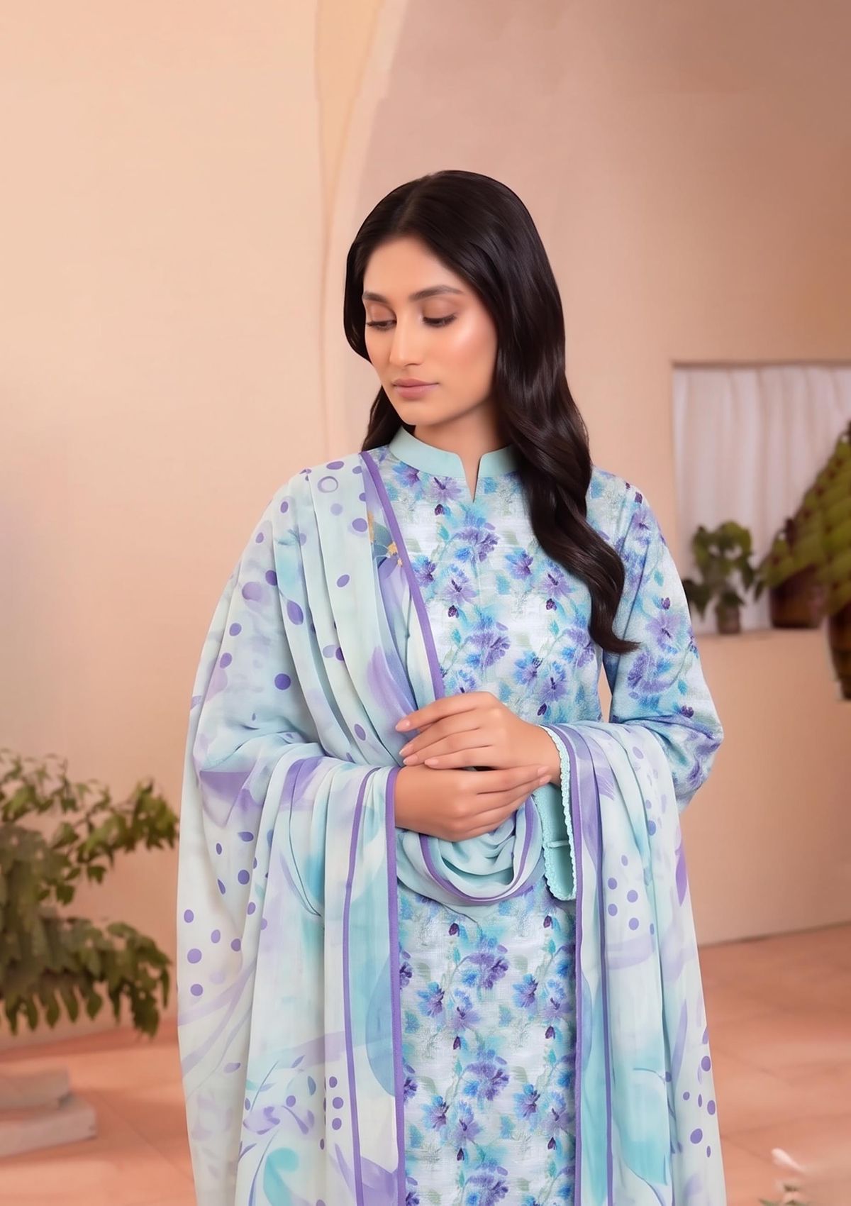 3 Piece - Embroidered Lawn - Fantak V177 - 09