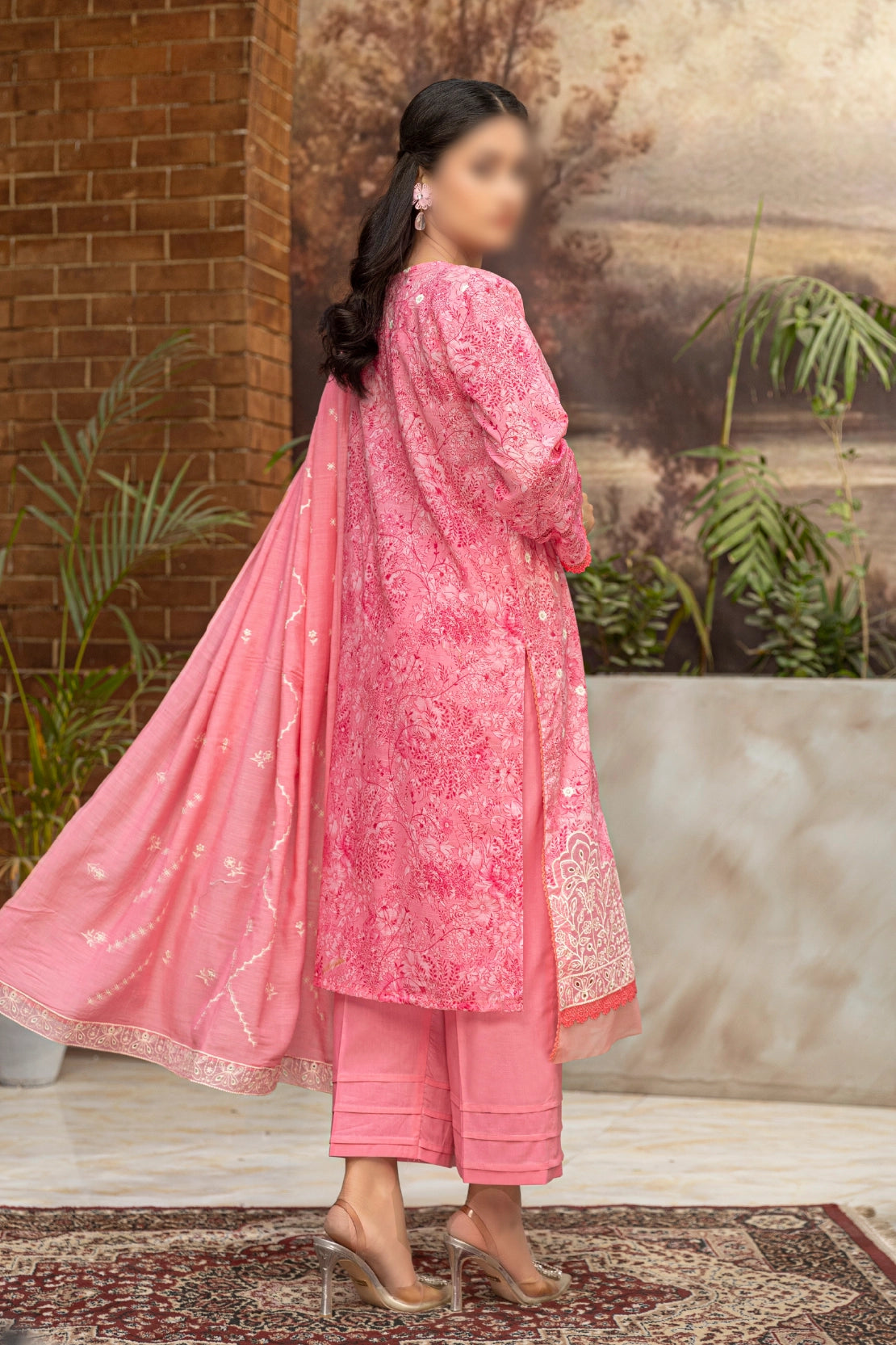 3 Piece - Embroidered Lawn - Aleen 101