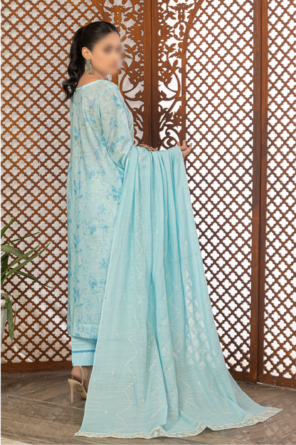 3 Piece - Embroidered Lawn - Aleen 108